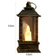 thumbnail image 6 of Leaveforme LED Lantern Retro Style Energy-saving Glare Free Shatterproof Battery Powered Flickering LED Candles Party Hanging Lantern Decor for Home, 6 of 8