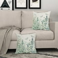 thumbnail image 3 of Spring Pillow Covers 18x18 Inch Sage Green Eucalyptus Floral Butterfly Decoration Summer Outdoor Throw Pillow Covers Set of 2 Farmhouse Pillowcases Cotton Linen Cushion Covers for Couch Home Decor, 3 of 6