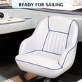 thumbnail image 2 of Captain Bucket Seat, Boat Seat, Boat Cabin Seating,Pontoon Boat Seats,Boat Captains Chairs,Fishing Seats for Boats,22"L*21.5"W*19.5"H,White/Blue, 2 of 5
