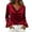 Red, variant on Women's Velvet Blouses Cocktail Evening Party Dressy Casual Blouses Long Sleeve Shirts Fashion Cowl Neck Ruched Long Sleeve Tops Red XL