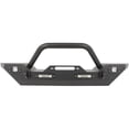 thumbnail image 2 of SCITOO Front Bumper Textured Black fit for 2007-2022 for Wrangler JK/JL Rock Crawler Bumper w/Winch Plate with D-ring & LED Lights, 2 of 5