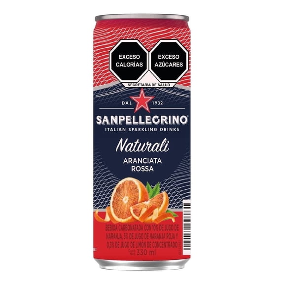 Bebida gasificada San Pellegrino Naturali aranciata rossa 330 ml