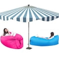 thumbnail image 4 of Outdoor Portable Lazy Inflatable Sofa Water Beach Grass Park Air Bed Sofa Toy Quick Charge Sofa (1 Piece, Blue), 4 of 6