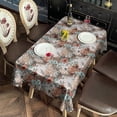 thumbnail image 2 of Lightgray Highland Cow Flower Pattern Rectangle Tablecloth 60"x102",Waterproof Polyester Rectangle Table Cloth, Wipeable Spillproof Polyester Tablecloth for Dining, Camping, Indoor and Outdoor, 2 of 6