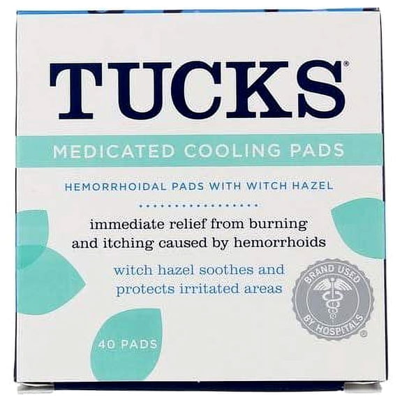 Tucks Medicated Cooling Pads For Hemorrhoid Relief, 40 Ea, 3 Pack