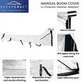 thumbnail image 2 of SavvyCraft Waterproof Mainsail Boom Cover, Heavy Duty 600D Sailboat Mainsail Cover UV protection Weather-Resistant, Boom Length 10'-11' White, 2 of 6