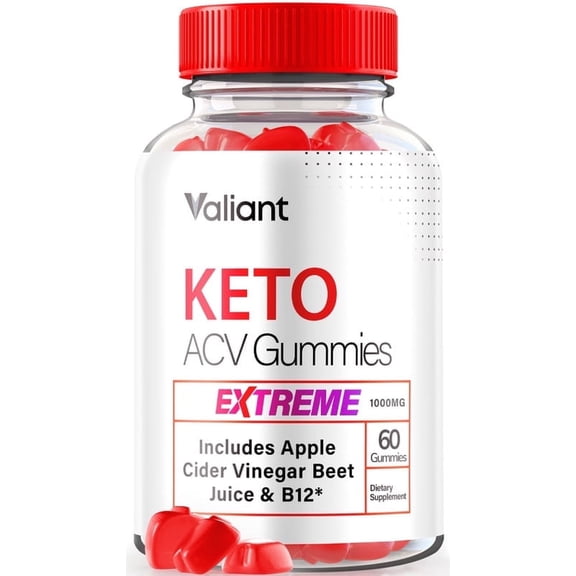 Valiant Keto ACV Gummies Extreme - Premium Keto ACV Supplement, Keto Gummies Plus Apple Cider Vinegar, All Natural 4000mg Gummy, Official ValiantExtreme Reviews (60 Gummies)