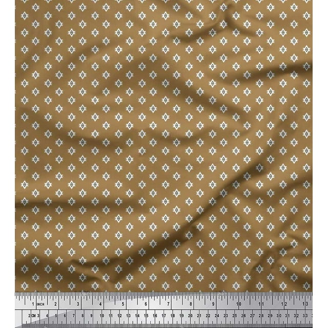 Soimoi Cotton Duck Fabric Aztec Shirting Print Fabric by The Yard 56 Inch Wide