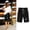 Black, variant on OKBOP Gym Shorts Women Black Straight-Leg Casual Relaxed Fit Elastic Waist Capris