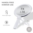 thumbnail image 2 of Zadro Double-Sided Handheld Mirror for Makeup w/ Magnification & Stand, 2 of 6