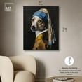 thumbnail image 5 of Dog with the Pearl Earring Canvas Cute Animal Art by Art Remedy, Black Frame, 30" x 36", 5 of 7