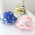 thumbnail image 6 of Summer Baby Boys Girls Toddler Cartoon Print Bucket Hats Sun Protection Hat Baseball Cap with Adjustable Strap,S/M, 6 of 8