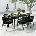 thumbnail image 1 of vidaXL 7 Piece Garden Dining Set Black, 1 of 4