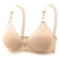 thumbnail image 2 of Women's Push Up Wireless T-Shirt Bra - Padded Plunge No Underwire, Comfortable Bralette, Perfect for Daily, Casual & Travel Use Complexion 36, 2 of 6