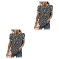 thumbnail image 4 of Jumpingount Camiseta de mujer Camisa casual Blusa Top Accesorios de vestir Punto blanco negro L Type1 NO1, 4 of 6