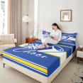 thumbnail image 4 of Homewish Girly Dreamy Dance 3pcs Twin Sheet Sets For Female Men Teens,Cheer Team Twin Fitted Sheet,Sport Theme Breathable Flat Sheet,Breathable Home Decor, 4 of 7