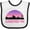White and Black, variant on Inktastic Albuquerque New Mexico Retro Sunset Skyline Girls Baby Bib