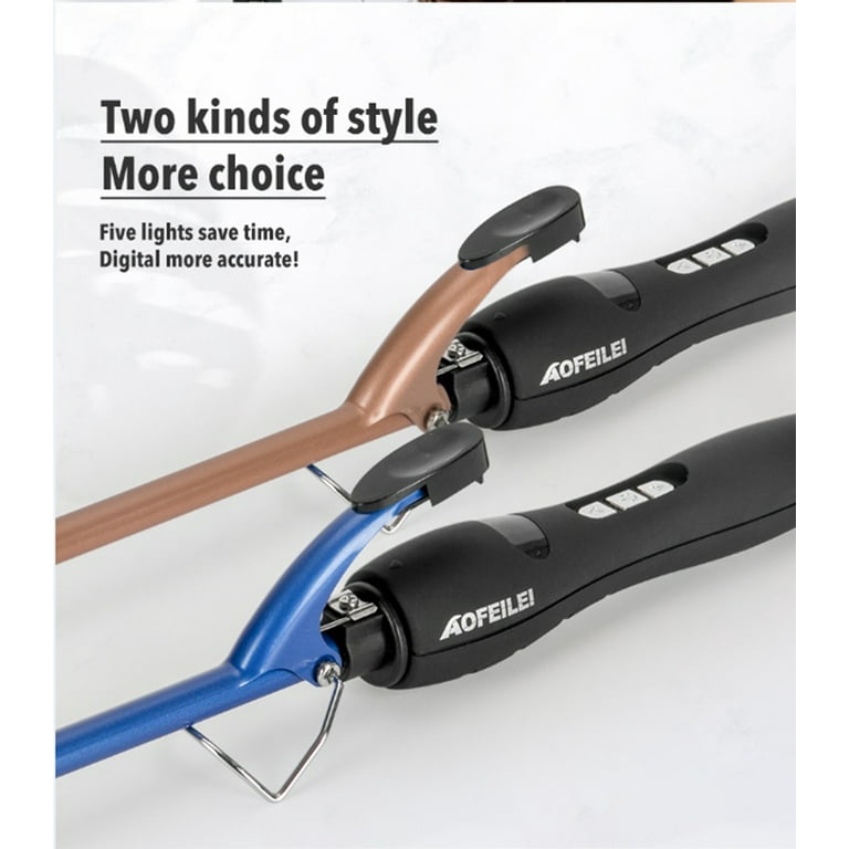 Small Curling Iron Thin Curling Wand for Short Hair 9mm Long Barrel Ceramic Hair Curling Iron