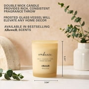 Allswell Embrace (Vanilla + Sugarcane + Almond) Scented 2-Wick Spa Jar Candle 15oz.