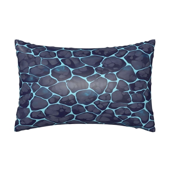 Satin Pillowcase 20x30in For Hair And Skin Soft Silky Blend Pillow Case With Hidden Zipper For Bedroom Or Sofa Animal Skin Print Style Darkturquoise_3