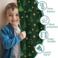 thumbnail image 3 of Blackout Kids Curtains,Dark Green Christmas Tree and Star Pattern Childrens Insulated Curtains Set Of 2,Bedroom Essentials,Toddler Room Decor 42"x54", 3 of 5