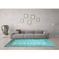 thumbnail image 3 of Ahgly Company Indoor Round Persian Light Blue Traditional Area Rugs, 5' Round, 3 of 4
