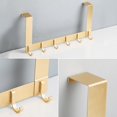 thumbnail image 4 of Door Coat Hook With 6 Aluminium Clothes Hooks For 35-45mm Thick Door Punch-free Door13cm, 4 of 5