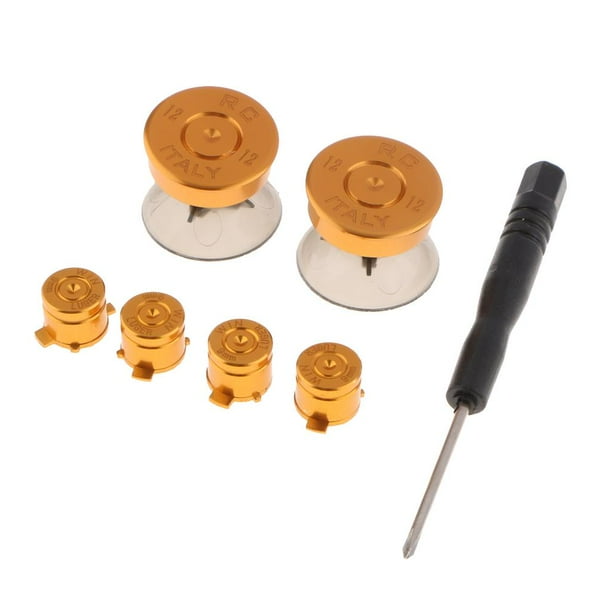 Botones De Buttons + Thumbsticks + Destornillador Para 4 Controller (Gold) Hugo reemplazo del botón del controlador