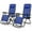 Blue, variant on MoNiBloom Lounge Beach Chairs Set of 3 for Outside, Zero Gravity Camping Chairs with Side Table, Pillow and Tray, Blue