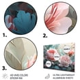 thumbnail image 3 of Designart "Peony In Motion Pink & Green II" Floral Peony Metal Wall Art, 3 of 5