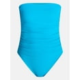 thumbnail image 6 of Time and Tru Women's and Women's Plus Ribbed Bandeau One Piece Swimsuit, Sizes XS-3X, 6 of 6