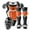 Black/Orange, variant on Wilson C200 Youth Baseball Catcher's Gear Kit - Black/Scarlet (Ages 7-12)