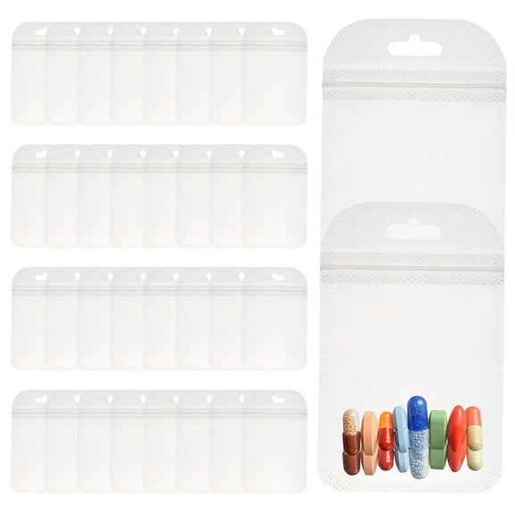 LEORX 300 Pcs Small Resealable Bags Transparent Eva Medicine Storage Daily Use