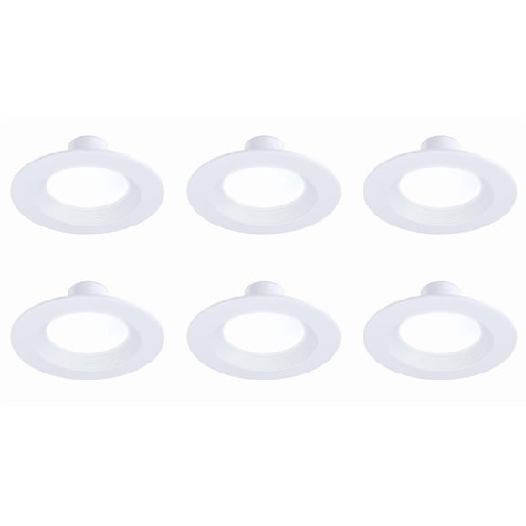 (case of 6) Philips Lightolier LED Retrofit Downlight, 6 inch round, 900 lumen, 10 watts, 3000K Color Temp, 120V, White