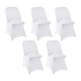 thumbnail image 1 of 5 fundas elásticas para sillas plegables, fundas para eventos y reuniones blanco, 1 of 9
