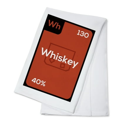 Periodic Drinks - Whiskey - Lantern Press Artwork (100% Cotton Kitchen