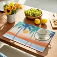thumbnail image 5 of Placemats Set of 4, Boho Summer Beach Place Mats Mount Coconut Tree Bohemian Tablemats Washable Placemat Table Decoration for Kitchen Table Dinner Party Home Decor Indoor Outdoor 13x19 Inch, 5 of 9