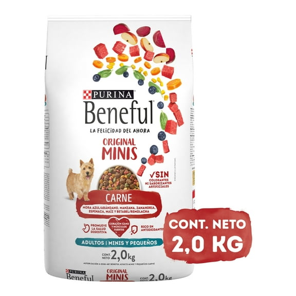Alimento para Perro Beneful Adulto Original Minis y Pequeños Sabor Carne 2 kg