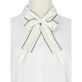 thumbnail image 4 of INSPIRE CHIC Elegant Women's Ribbon Brooch Pin Collar Bow Ties for Various Occasions Black, 4 of 5