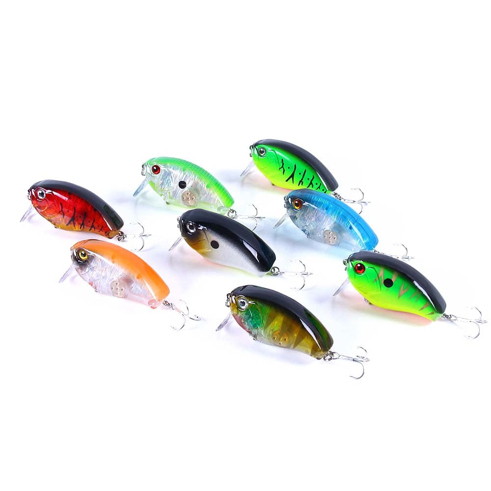 HENGJIA Crankbaits Bass Lures 2.36in, Square Bill Crankbait, Bass Fishing Lure, Floating Fishing Lures, 3D Eyes Fishing Gear Trout Lure for Shallow Diving Crank Bait, Freshwater, Saltwater