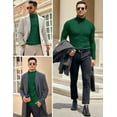 thumbnail image 4 of COOFANDY Men's Slim Fit Turtleneck Sweater - Solid Casual Knitted Twisted Pullover, 4 of 10