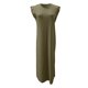 thumbnail image 4 of 2025 Vestido largo sin mangas con abertura para mujer: vestido camisero informal y holgado con bolsillos laterales, cuello redondo, tejido ligero, ideal para el verano, tallas S-XXL, 4 of 4