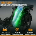 thumbnail image 6 of GOKU Electric Bike for Adults 15 Mph with Max 15° Uphill,Folding Ebikes 350W Peak Motor, Shock Absorbers Electric Bicycle, 480Wh Battery,22 Miles PAS Range UL2849 (Q3 black), 6 of 7