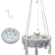 thumbnail image 1 of Hamaca para Gato para Colgar, Cama para Gatos Flotante, Columpio Bohemio para Gatos, Con cojín y Gancho, Suave y Cómodo, Decoración del Hogar para Que los Gatos Duerman, Jueguen, Trepen y Descansen, 1 of 7