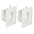 thumbnail image 2 of Placa de Cable de Pared Datacomm 45-0008-WH Bajo Voltaje Empotrada Blanco, 2 of 2