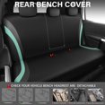 thumbnail image 4 of CAR PASS EVA Waterproof Car Seat Covers Full Set, Mint Seat Covers for Cars,Compatible,Universal Fit Sedans,Vans,SUVs,Trucks (Black and Mint), 4 of 15