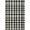 Black And White, Pattern 11, variant on ODIKA Fabric Gingham Stripe Border Bathroom Checked Checkered Plaid Flowing Dynamic for Living Room, Under Sectional, Family , Non-Slip Flatwoven