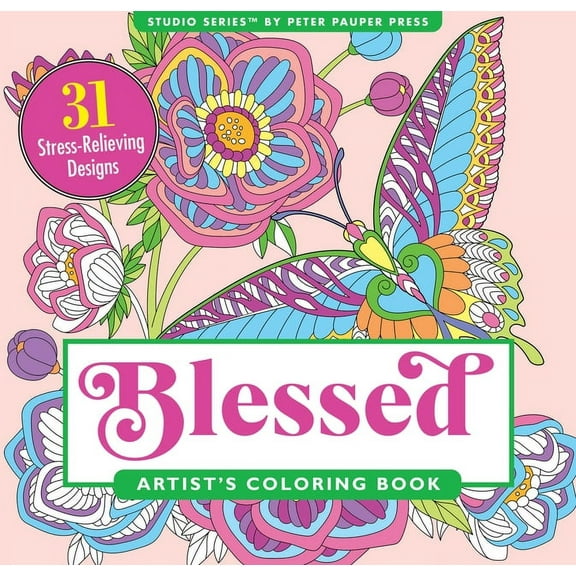 Blessed Adult Coloring Book (31 Stress-Relieving Designs), (Paperback)