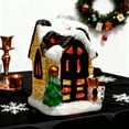 thumbnail image 6 of Christmas Village Houses Decorations, Ceramic Xmas Cabin, Farmhouse Winter Village Collectible Buildings Figurines for Holiday Xmas Decor, 6 of 7
