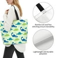 thumbnail image 3 of Kdxio Cute Dinosaur Blue Green Casual Tote Bags Women Big Capacity Shoulder Bag for Women Travel Shoulder Bags Handbags, 3 of 8